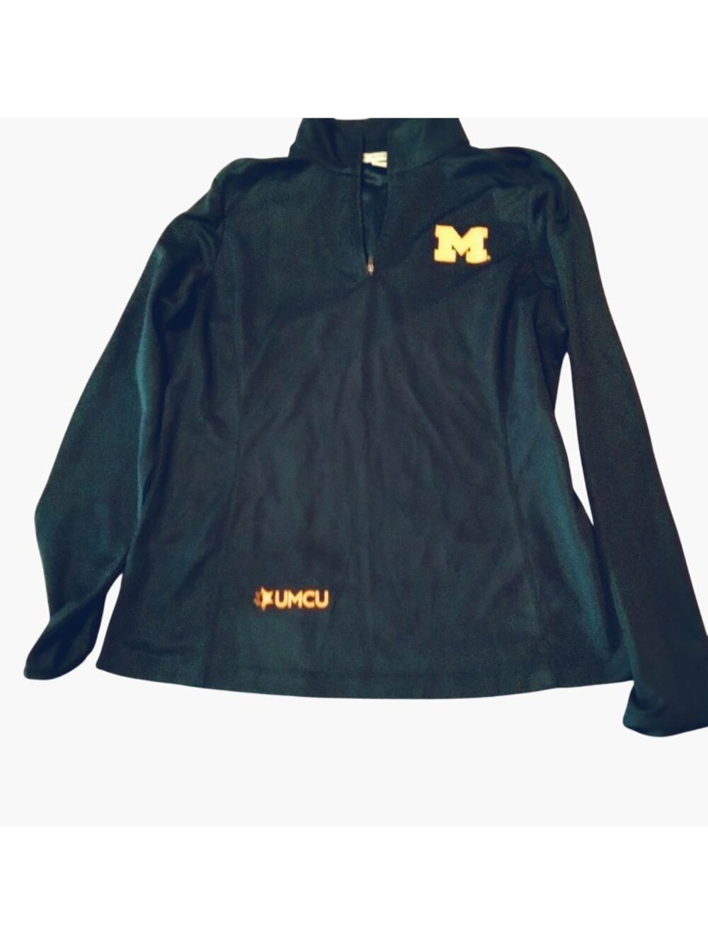 Port Authority Ladies Navy Blue Half Zip Pullover UMCU Michigan Logos Medium